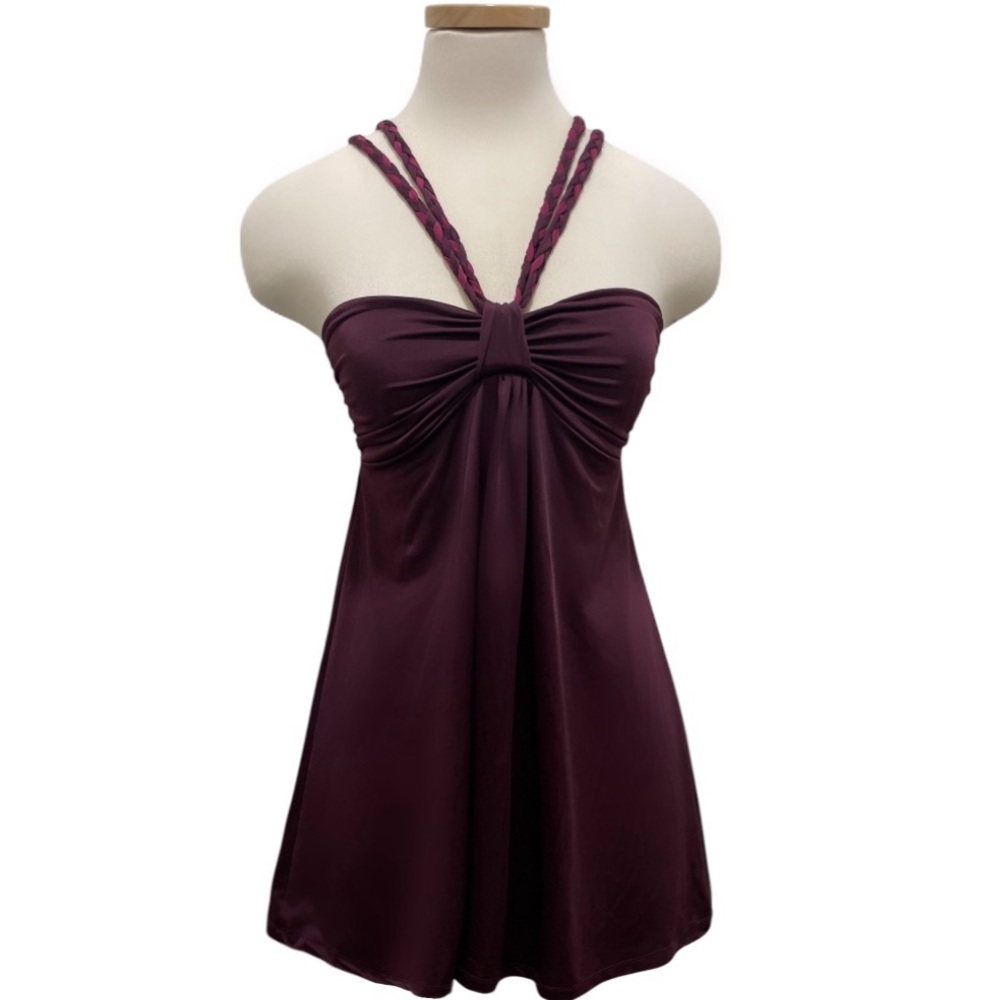 Y2K Purple Halter Top